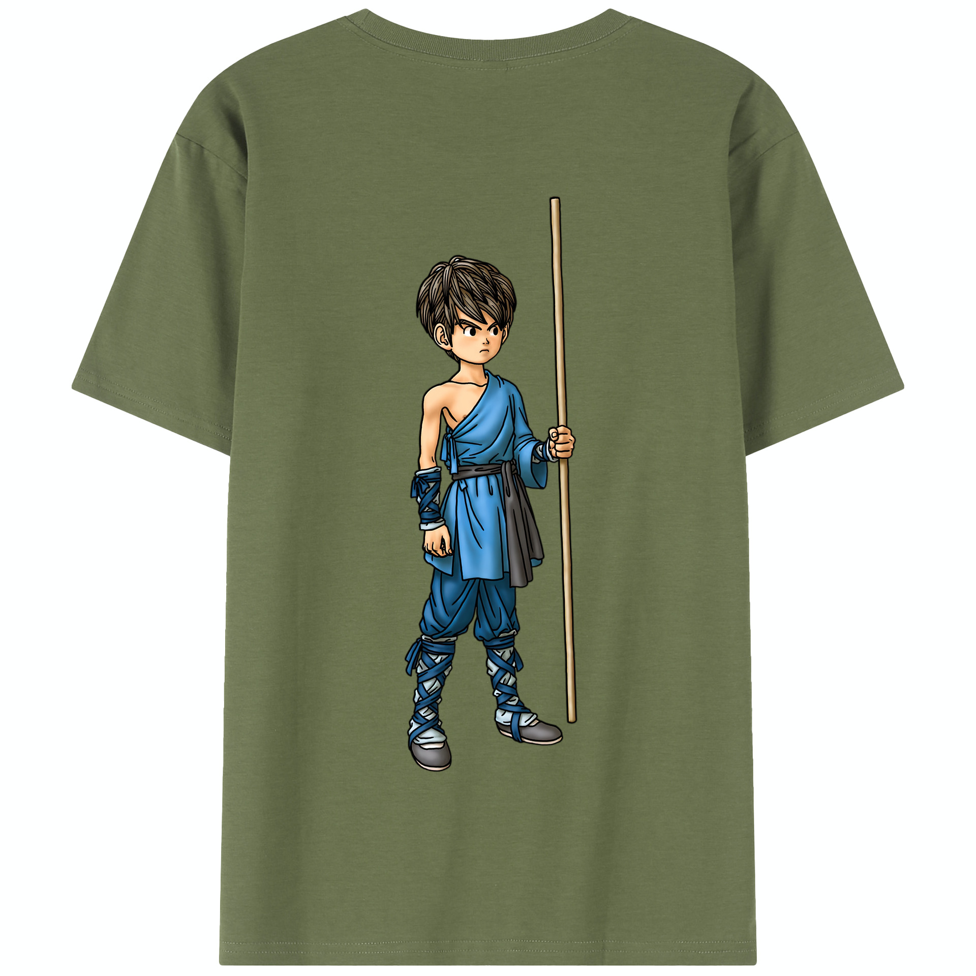 （画像用） ドラゴンクエスト Doragon Kuesuto Dragon Quest 綿100％半袖Tシャツ（背面プリント）